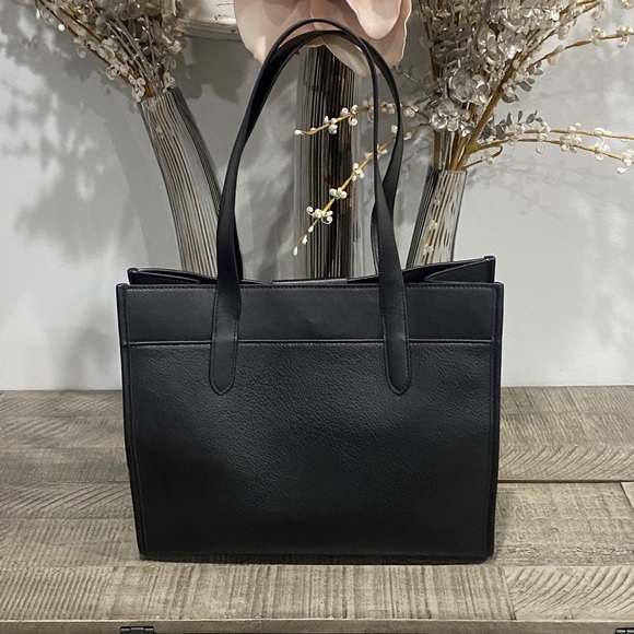 Jones New York Black and Gray Monogram Tote - Picture 3 of 7